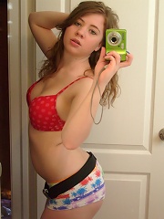 blue eyed girl shows some caboose