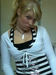 blonde euro takes some boring pictures